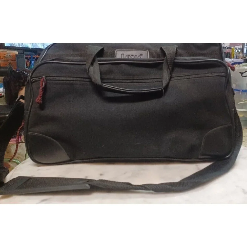 Vintage Softside Messenger/Laptop Bag with Shoulder Strap Black